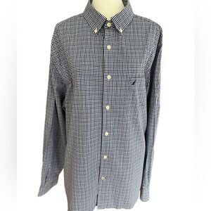 Nautica Men's Classic Fit Check Long Sleeve Button Down Shirt size XL